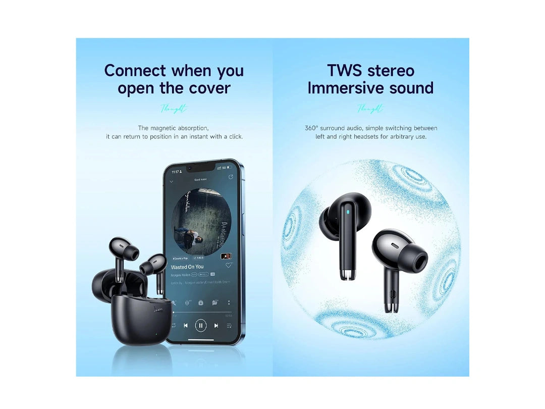 Hoco EQ2 True Wireless Bluetooth Earbuds - Black in Qatar Hoco EQ2 True Wireless Bluetooth Earbuds - Black in Qatar